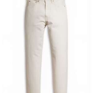 mens white loose straight fit jeans 