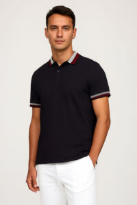 Two Tone Shadow Collar Regular Fit Polo