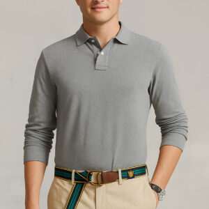 Custom Slim Fit Mesh Polo Shirt