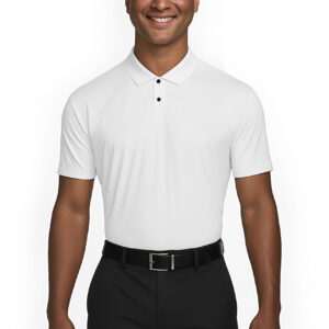 mens white polo